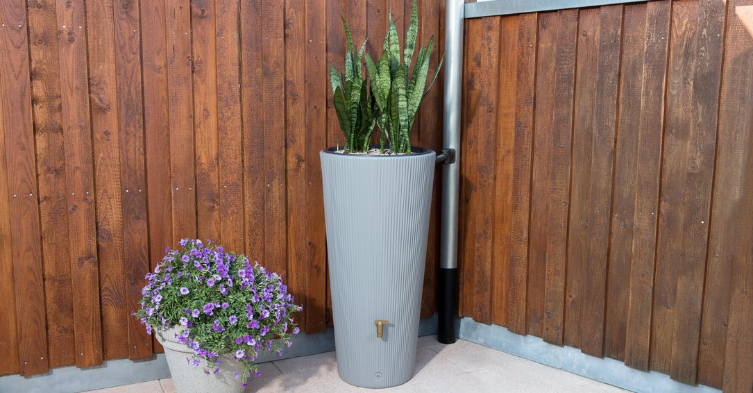 4rain | Vaso 2in1 Decor Regenspeicher zinkgrau